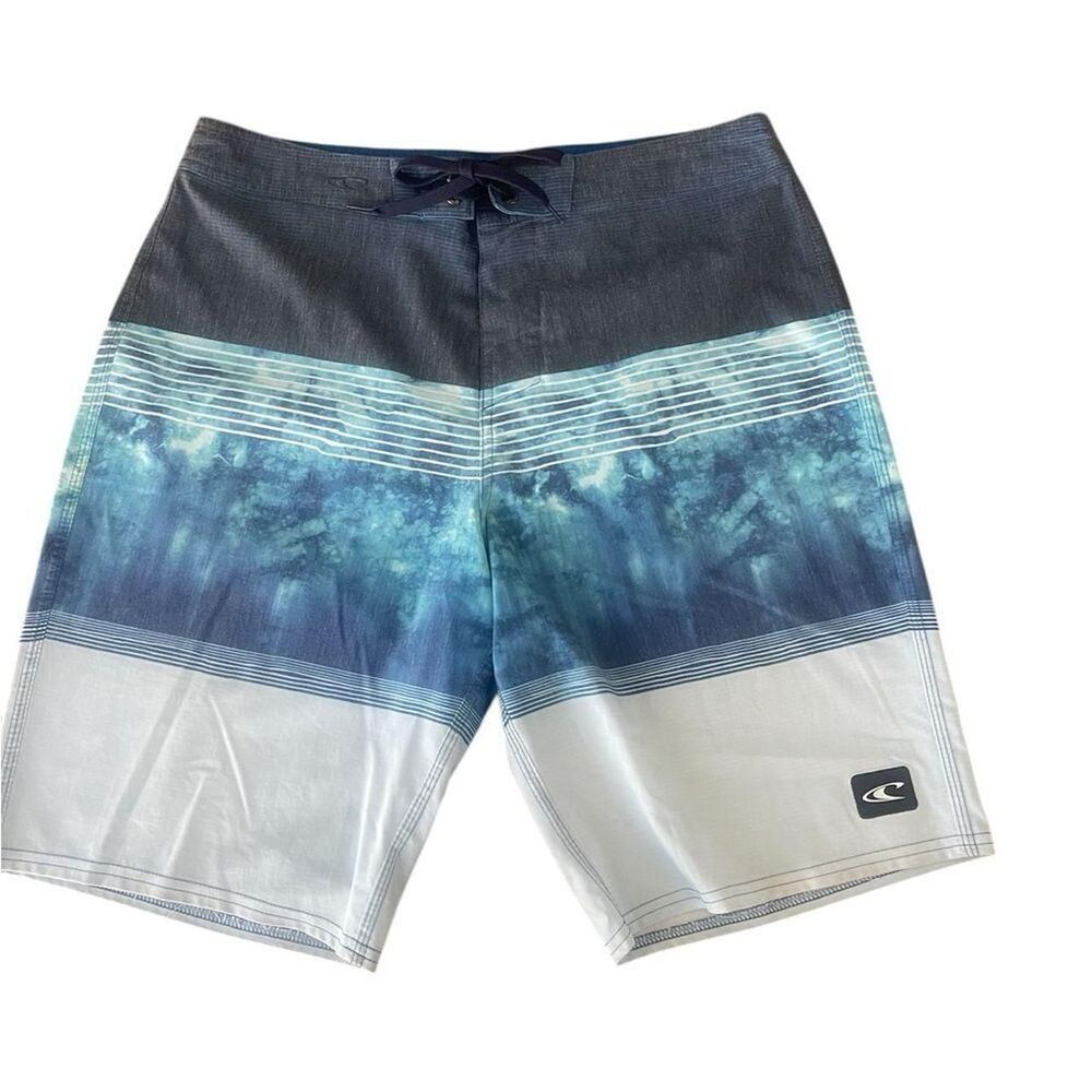 O-neill Men's Blue and White Swim-briefs-shorts